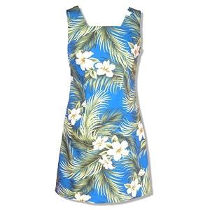 White Hibiscus Short Tank Hawaiian Aloha Dress; Available in sizes XX-Small through Queen-3X