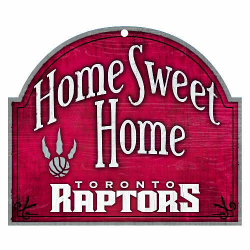 NBA Toronto Raptors 11-by-9 Wood Home Sweet Home Sign