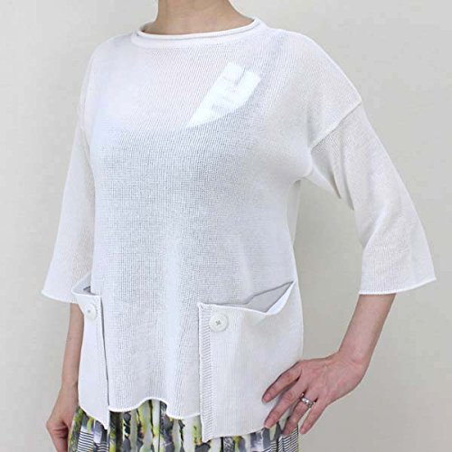 【ノーブランド品】ヒロココシノ 白サマーセーター