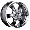 MPW (Series MP210) Black Machined Lip - 17 x 7.5 Inch Wheel