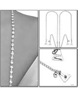 Strap N' Guard Women's Single Row Silver Crystal Pin Straps for Bra and Clothing