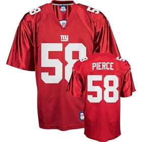 Antonio Pierce Jersey: Reebok Red Replica #58 New York Giants Jersey