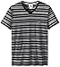 Lacoste Men's Short Sleeve Striped Jersey V-Neck Tee Shirt