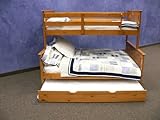Bunk Bed Twin over Full Mission style in Honey with Twin Trundle