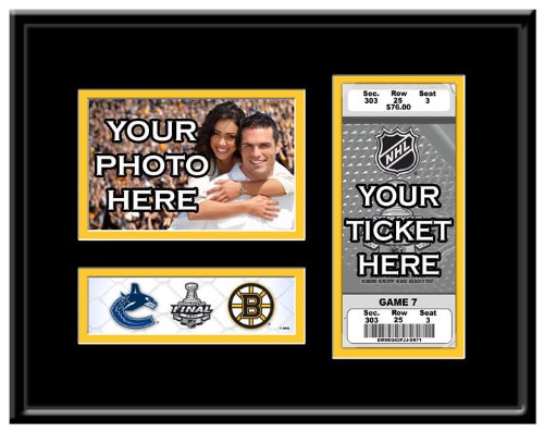 NHL Boston Bruins 2011 Stanley Cup Champions 4x6 Photo & Ticket Frame
