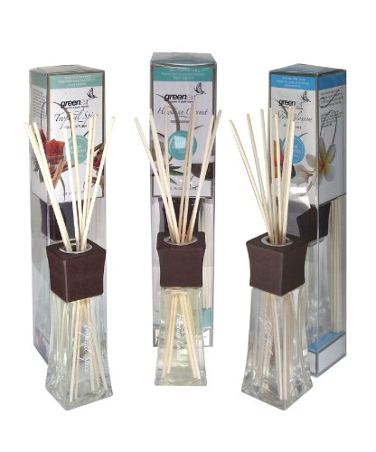 Greenair All Natural Reed Diffuser Set, Tropical Spice, Coconut and Aqua Blossom