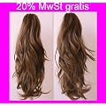 Haarteil hairpiece wie Echthaar ca.40cm braun br�nett h13b - 8