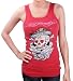 ED HARDY Christian Audigier Tattoo Womens Tank Top Red Size OSFA
