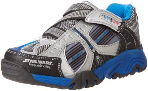 Stride Rite Star Wars Jedi To Sith Light-Up Sneaker (Toddler/Little Kid),Black/Silver/Blue,2 M US Little Kid