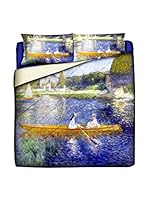 Tele d'autore by MANIFATTURE COTONIERE Edredón Renoir-La Yole (Azul/Multicolor)