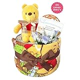 出産祝いに大人気！ ディズニー プーさんのおむつケーキ/赤ちゃん 内祝い 誕生日プレゼント ギフトセット 男の子 女の子 (パンパースS20 （出産祝い用に）)