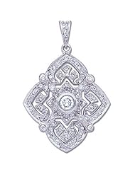 14K White Gold Diamond Pendant - 0.50 Ct. -- LIFETIME WARRANTY