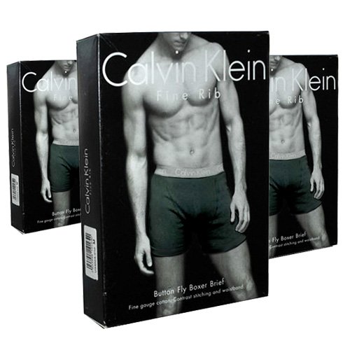 3 PACK IN ORIGINAL BOX – Mens CALVIN KLEIN Fine Rib Button Fly Boxer Shorts / Briefs: Choose From Many Color Sets Reviews