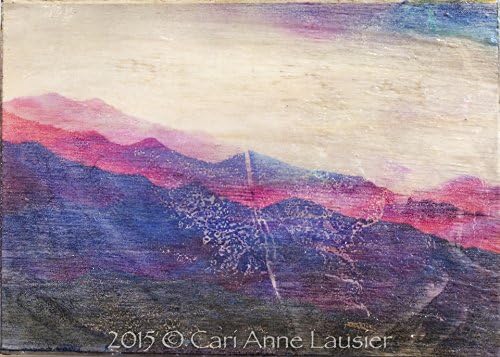 Them Thar Hills 5x7 inches Encaustic Photography
