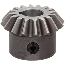 Boston Gear HL146YP Bevel Gear, 1.5:1 Ratio, 0.375" Bore, 16 Pitch, 16 Teeth, Steel