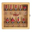 Freud 91-108 Nine Piece Basic Router Bit Set (1/2" Shank)
