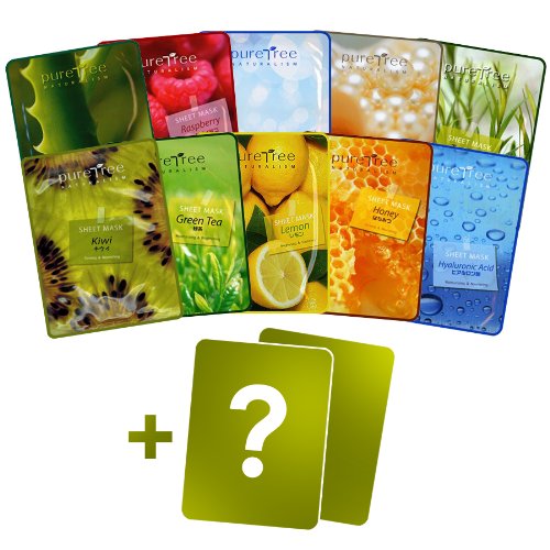 Korea's Puretree Face Essence Mask 10pcs Set