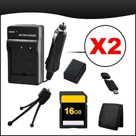 Professional Accessory Bundle Pack #2 for Olympus OM-D E-M5 Digital Camera includes (x2 BLN1 Replacement Batteries, x2 BLN1 Replacement Chargers, USB Card Reader/Write, Memory Card Wallet, Mini Tripod, 16GB SD Memory Card) - V620053XU010