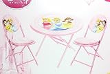 Disney Princess Girls Table and Chairs Pink 3-pc Folding Set
