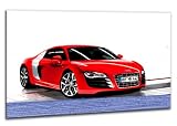 Audi R8 V10 02 Boxed Canvas Art Print - Framed Ready to Hang (40in x 24in)