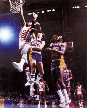 Julius Erving New Jersey Nets 16x20 Photo (Dunking Vs Denver Nuggets)