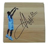 Hilton Armstrong Autographed New Orleans Hornets Photo Floorboard, Proof Photo of Hilton Signing for Us.