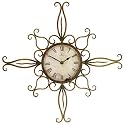 Victorian Swirl Metal Wall Clock Home Decor 37.5" #85193