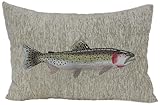 Brentwood 6980 Chenille Fish Pillow, Trout, 14 by 20-Inch