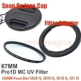 RainbowImaging Combo 3-in-1 67MM Pro1D SMC UV Filter & Filter Adapter & Sna ....