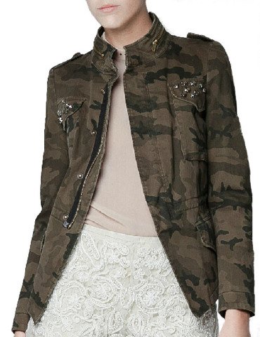 2-4160009 (レディス 迷彩ジャケット） ジャケット レディスジャケット 迷彩 迷彩柄 アーミー Army フルジップ スウェット ジャケット ダンス 衣装 BBOY HIOHP dance Bboy レオパード ブレザー ステージ衣装 bigbang 韓流 hiphop B系 渋谷 原宿 ロック バンドレディス迷彩 ジャケット レディス ジャケット アメカジ系 サロン系 キレカジ系