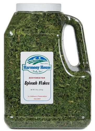 Harmony House Foods, Dried Spinach Flakes (18 Oz Gallon Jug Size)