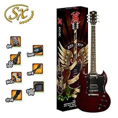 SX E-Gitarren-Set / SG-Style weinrot / 10W Amp / GigBag / viel Zubeh�r / EG3K-TWR