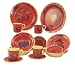 16pc Dinnerware Set Dinner Set Tuscany Grape Orchard Red
