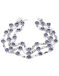 Genuine Morne Rouge (TM) Bracelet. 15.20 Ctw Cubic Zirconia Sterling Silver Bracelet - Material/Stone: Cubic Zirconia. 32.1 grams in weight and 7.5 inches in length. 100% Satisfaction Guaranteed.