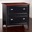 Bush Furniture Stanford Collection 2 Drawer Lateral File Wood Storage Cabinet in Antique Black and Cherry