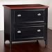 Bush Furniture Stanford Collection 2 Drawer Lateral File Wood Storage Cabinet in Antique Black and Cherry