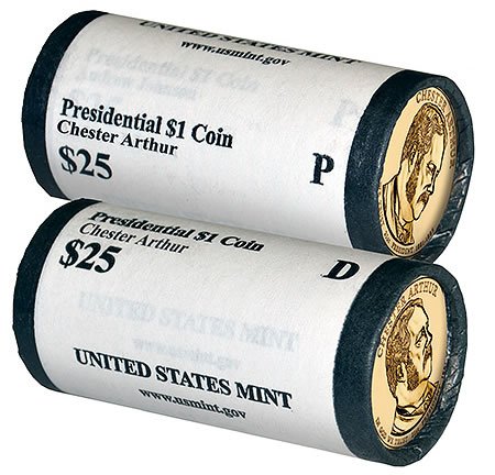 2012-P Chester Arthur - Roll of 25 Presidential Dollars IN STOCK-image