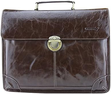 LB1 High Performance New Leather Briefcase for HP ENVY 14t-u000 Windows 8 Business Laptop PC (Intel Core i7-4510U, 14.0" Full HD Anti-Glare Display, 4GB NVIDIA GeForce GTX 850M Graphics, 500GB Pro Performance SSD, 16GB RAM, Windows 8.1 Professional, Latest Model) Vintage Genuine Full-grain Leather Laptop Messenger Bag Business Travel Crossbody Case