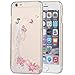 IYCK iPhone 6 Plus Case, iPhone 6S Plus Case, Hard Plastic Case Bling Crystal Rhinestone Diamond Translucent Snap On Shell Back Cover for iPhone 6 / 6S Plus 5.5 inch - Butterfly Floral Dressed Girl