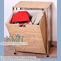 gro�er W�schekorb aus Wasserhyazinthe / W�schebox / W�schetruhe
