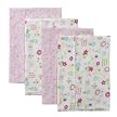 Gerber 4PK Flannel Burp Cloths - Pink