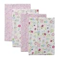 Gerber 4PK Flannel Burp Cloths - Pink