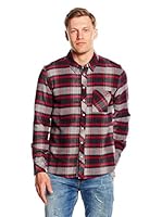 LTB Jeans Camisa Hombre Gifafe (Rojo / Gris)