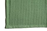Dunroven House K330-LG Solid Waffle Weave Tea Towel in Light Green- Pack of 6