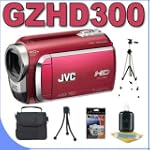JVC Everio GZ-HD300 60GB Hard Drive HDD High Definition Camcorder (Red) BigVALUEInc Accessory Saver Bundle $435.95