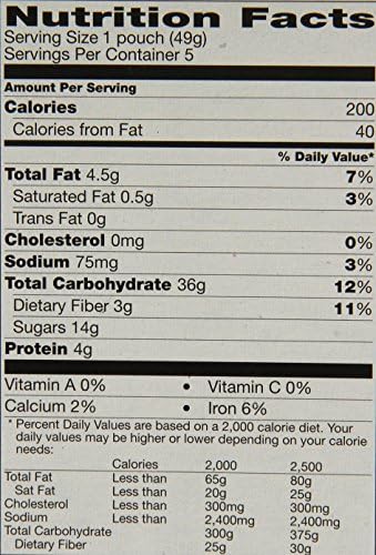 Cascadian Farm Snacks Organic Granola Pouches, Fruit and Nut, 8.75 Ounce (Pack of 8)