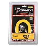 Trimax MAX40YL Motorcycle Disc U-Lock - Yellow with Yellow PVC Shackle