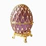 Lavender Purple Faberge style Egg Box & Ring Insert Swarovski Crystals 24K Gold Jewelry FREE SHIP!