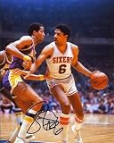 Julius ''Dr. J'' Erving Autographed/Hand Signed Philadelphia 76ers 8x10 Photo
