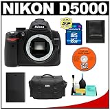 Nikon D5000 Digital SLR Camera Body with 16GB Memory Card + Spare EN-EL9 Battery + Case + Cameta Bonus Accessory Kit